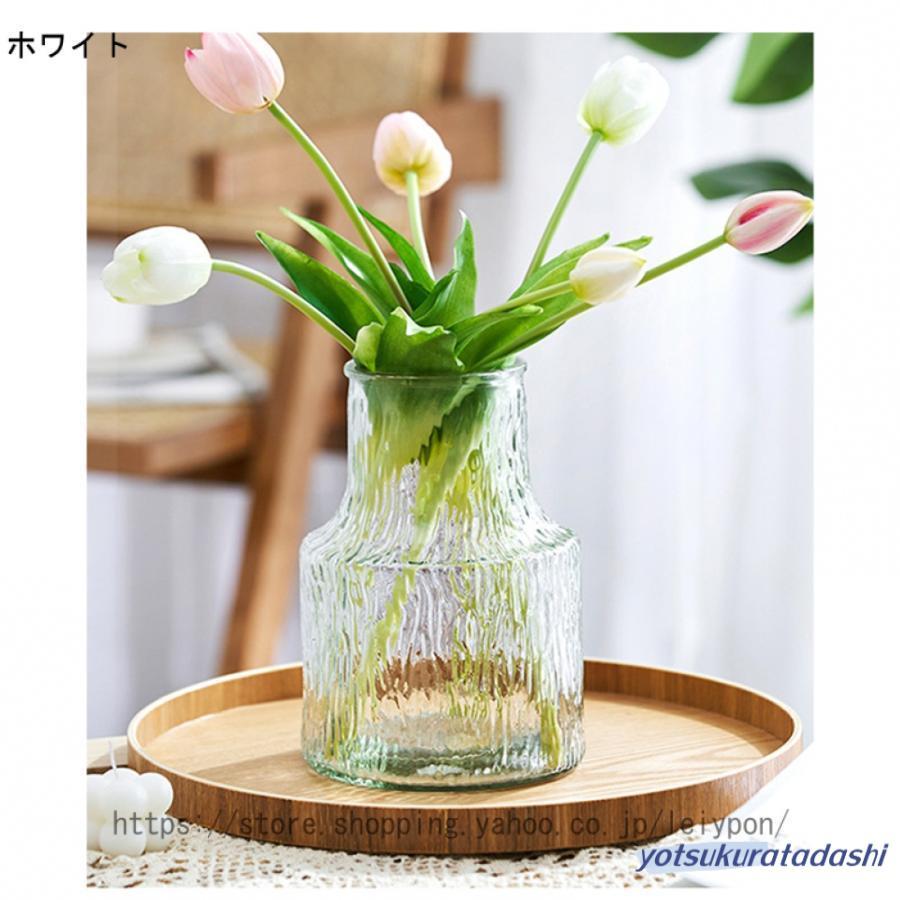 花瓶 ガラス 透明 花器 フラワーベース 20cm ガラスベース ガラス