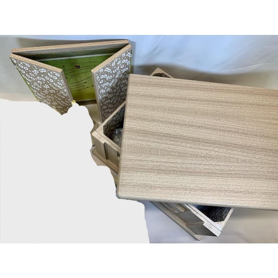 白木収納セット 三曲屏風(緑) F830 飾り台＆屏風のみ 五月人形 兜飾り