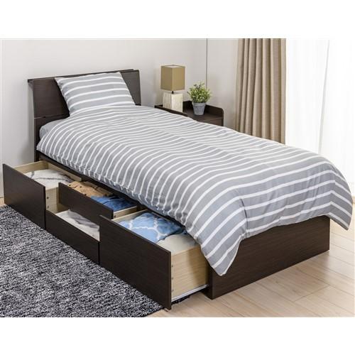 新生活応援特価】[シングル]ヤマダオリジナル 引き出し付きベッド