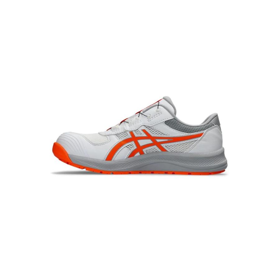 ウィンジョブ ASICS CP219 100 ホワイト×ショッキングオレンジ BOA