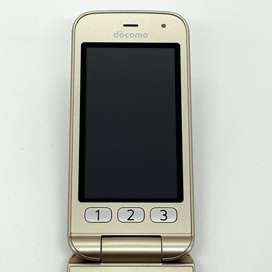 らくらくシリーズ 【美品】らくらくホン F-02J ゴールド ドコモ SIM