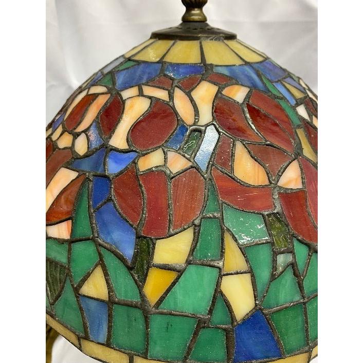 ステンドグラス ランプ チューリップ柄 （シェード直径29．4cm 高