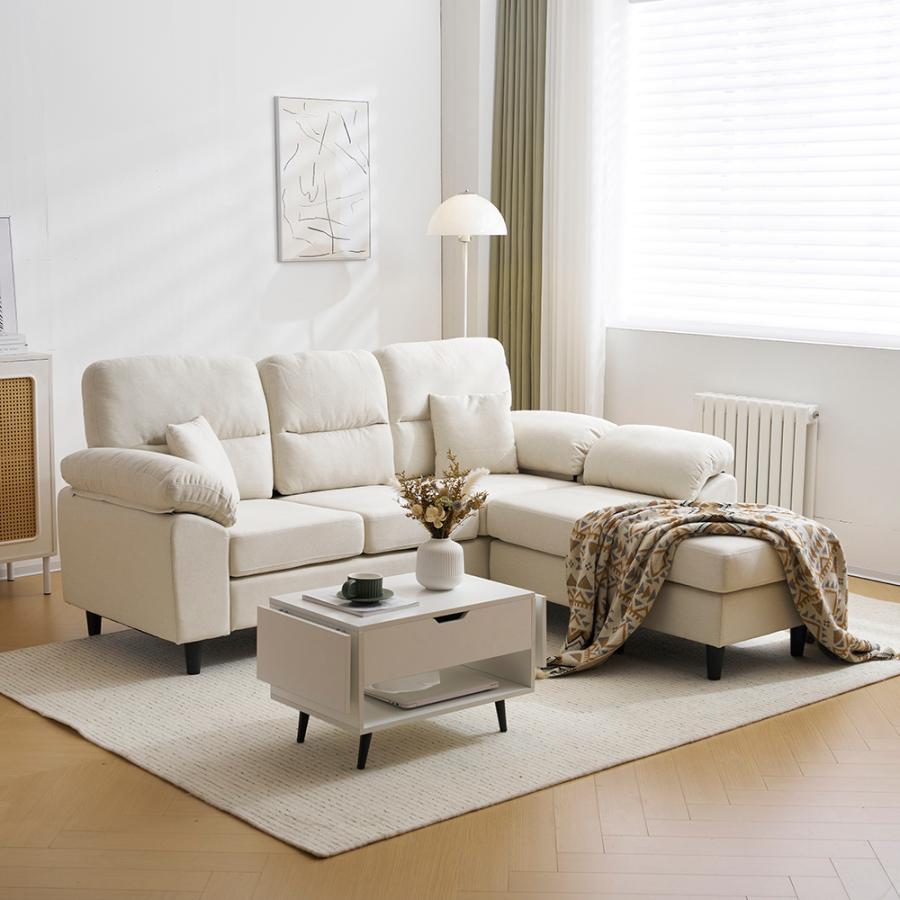 ソファ ソファーセット 5人掛け 2-5人掛け L字 クッション付き 肘付き