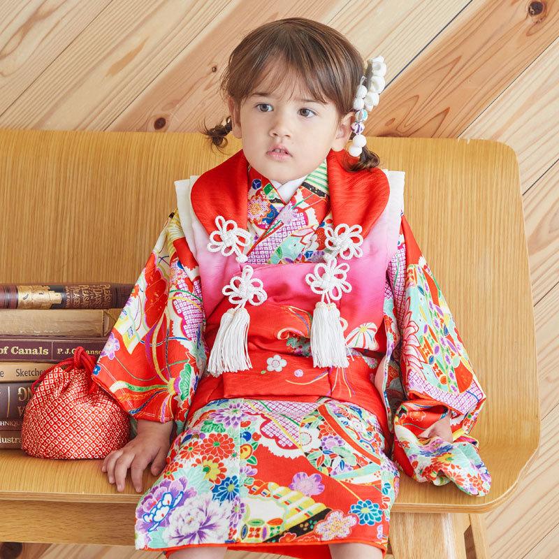 七五三 着物レンタル 3歳 753 式部クラシック ブランド着物 女の子