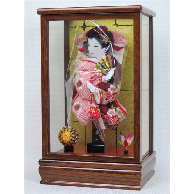 羽子板ケース （外寸表示） 人形ケース ガラスケース 戸付タイプ 押絵