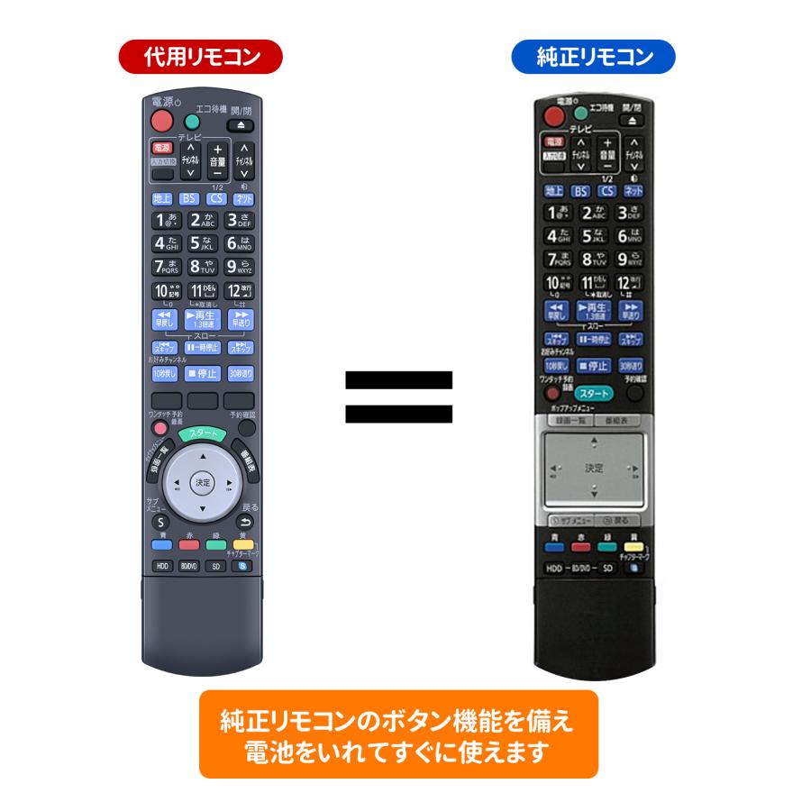 AVTVA N2QBYB000012 Panasonic 用の ブルーレイレコーダーリモコン ir6