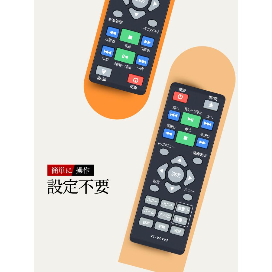 AVTVA VERSOS ベルソス 用の DVDプレーヤーリモコン コンパクト DVD