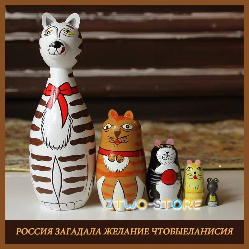 マトリョーシカ アニマル オブジェ 5個組 クリスマス 逸品 洋風 動物