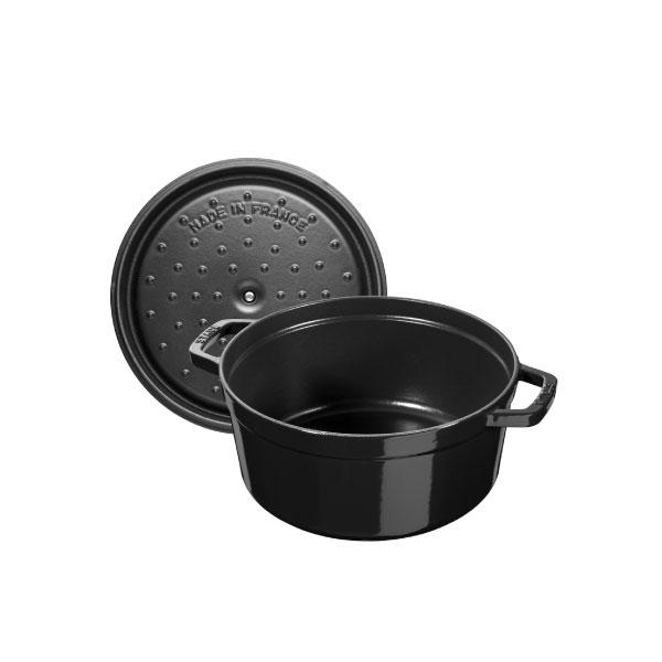 ピコ・ココット ストウブ ラウンド 22cm シャイニーブラック｜STAUB