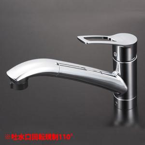 KVK 【KM5021TEC】 キッチン 混合水栓 シャワー付 eレバー