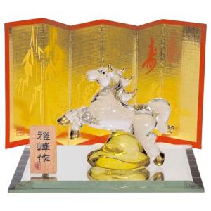 干支 午 置物 馬 うま 2026年/ 風水クリスタル 福午 /粗品 販促 景品