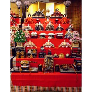 ひな人形☆七段十五人飾り A5−40x7E☆横幅120*奥行160