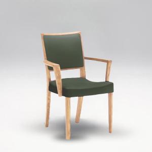 ダイニングチェア スラットバックチェア 木製 椅子 完成品 オーク 茶