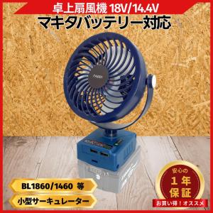 Longsafe マキタ 互換品 充電式 扇風機 卓上 ファン 静音 小型