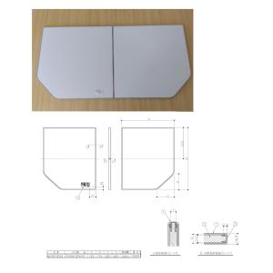TOTO 風呂ふた 120クレイドル軽量蓋2枚 【EKKS2BKAA22WN】 : 建材と住