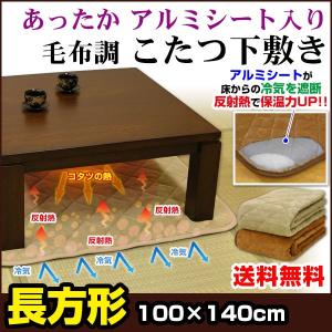 こたつ下敷き こたつペット 正方形 100×100cm アルミシート あったか