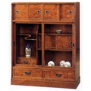 茶箪笥 和茶棚 花月 MK4471 幅85cm 欅 ケヤキ 静岡県産 : 戸田家具