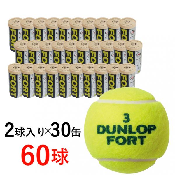DUNLOP（ダンロップ） FORT フォート 箱売り 60球 2球×30缶入り テニス