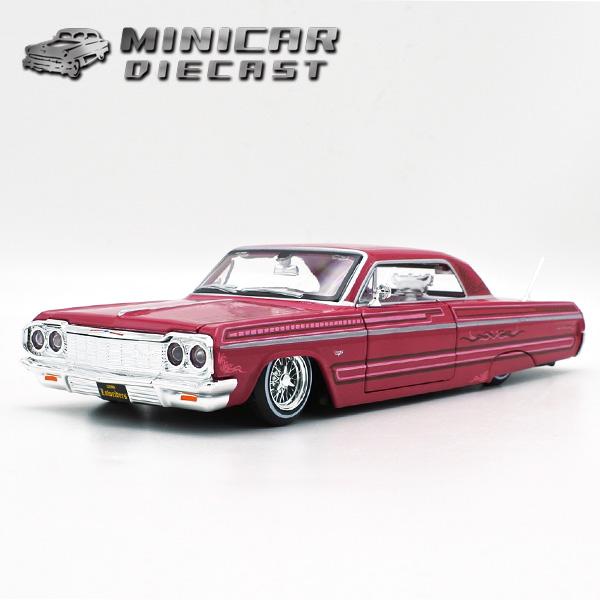 マイスト 1/26 箱入り ミニカー 1964 CHEVROLET IMPALA SS ピンク