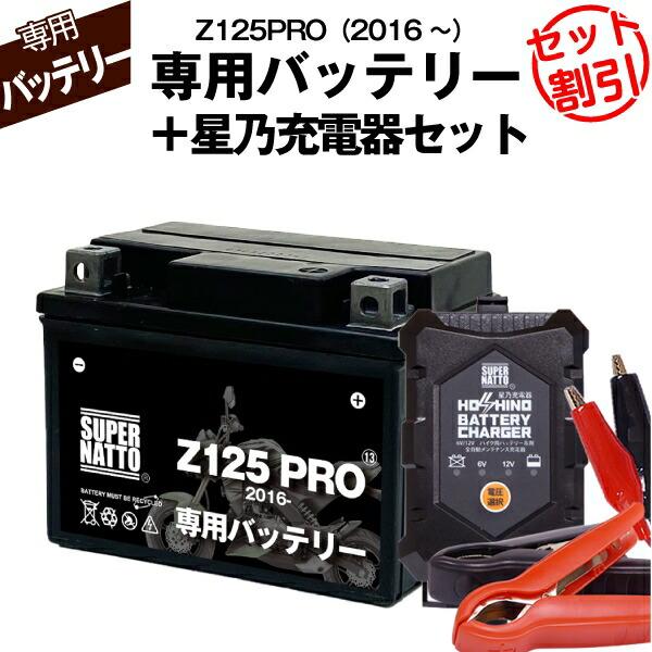 SUPER NATTO（スーパーナット） バイク用バッテリー＋充電器セット