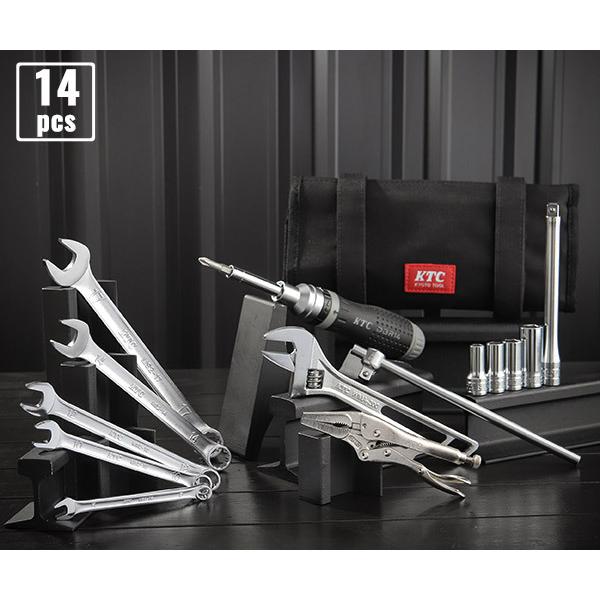 KTC KTC 9.5sq. ライダーズメンテナンスツールセット 14点 バイク工具
