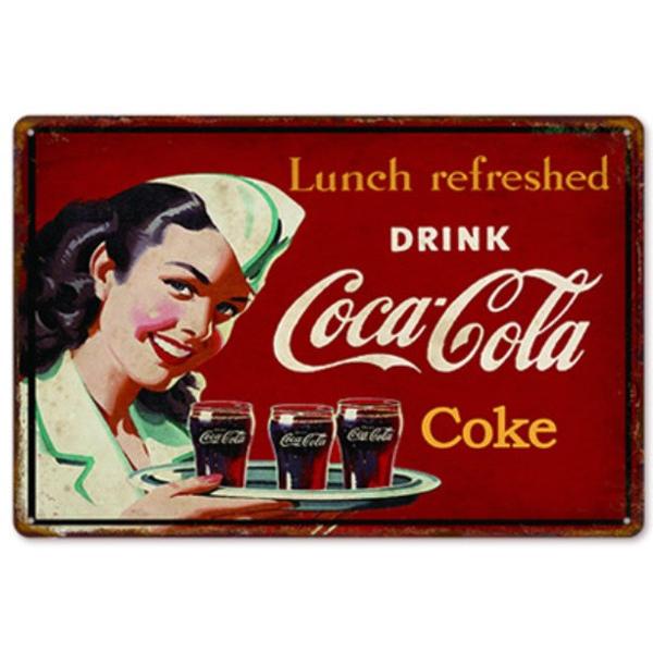 コカコーラ Coca-Cola USA アメリカ雑貨☆レトロ調☆アメリカンブリキ