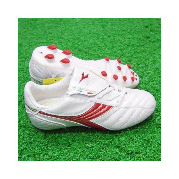 DIADORA（ディアドラ） LX MD PU JR J ホワイト×レッド 【diadora