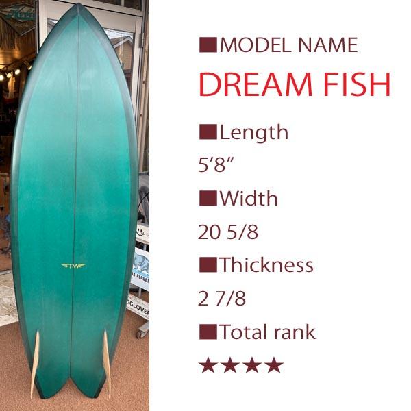 Tyler Warren Shapes DREAM FISH 5'8”（タイラーウォーレン ドリーム