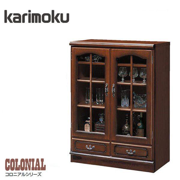 COLONIAL（カリモク家具） カリモク サイドボード アンティーク ガラス