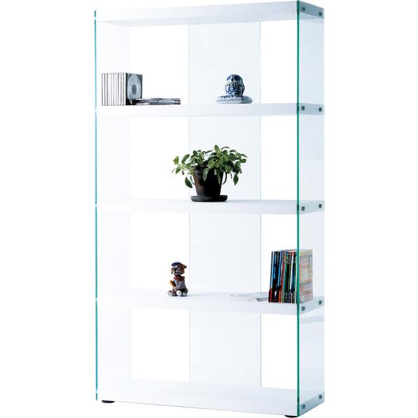 東谷 グラスシェルフ HAB-624 4段 ラック 棚 ガラスシェルフ 強化