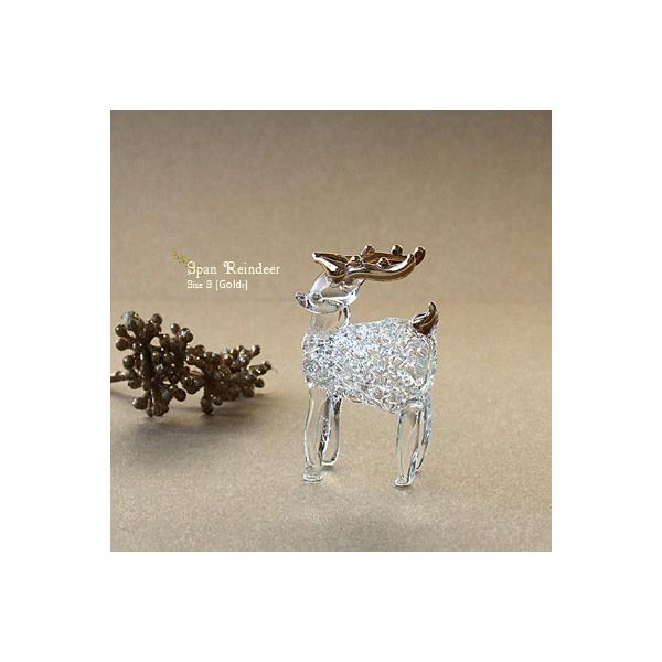 ガラス細工 クリスマス クリスマス雑貨 トナカイ オーナメント置物