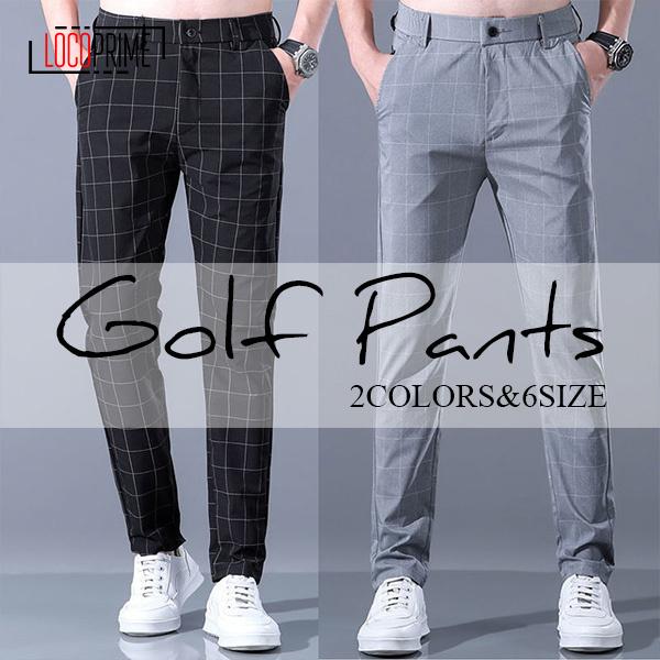ゴルフパンツ メンズ ゴルフウェア チェック柄パンツ ストレッチ