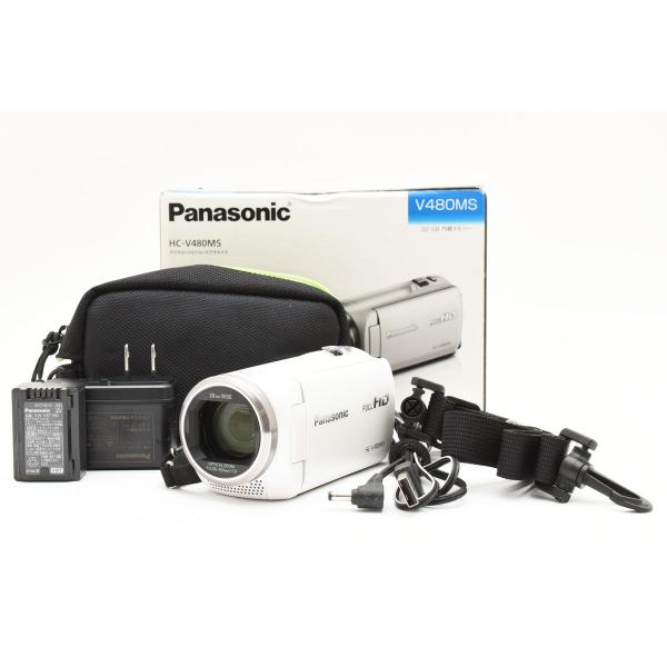 Panasonic パナソニック HC-V480MS ホワイト ビデオカメラ : MOMO'S