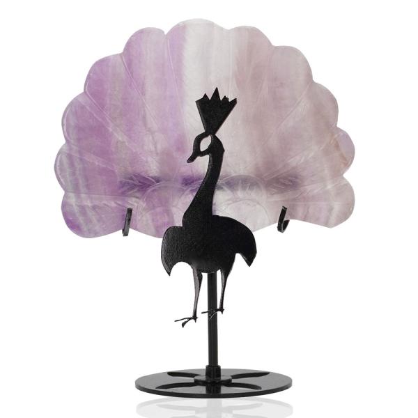 フローライト 孔雀 置物 開運 オブジェ 蛍石 天然石 パワーストーン