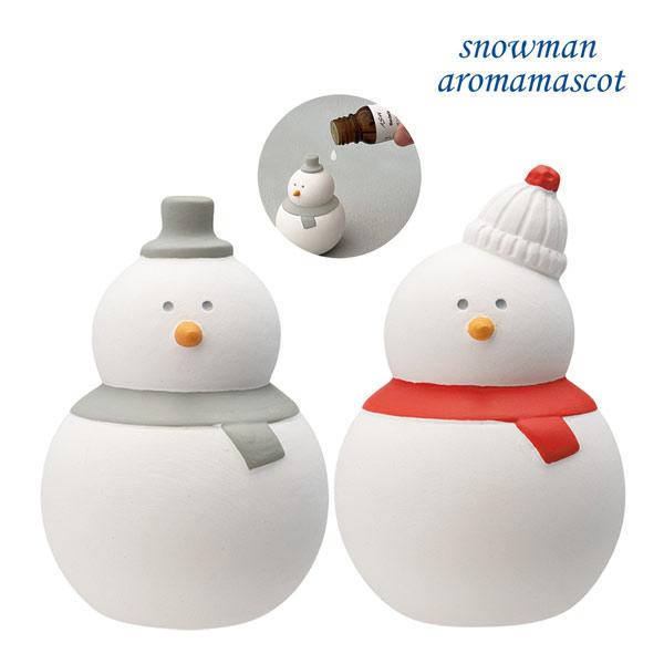 AG-35161-62 DECOLE 「雪だるまのアロママスコット（GY・RD）」Snowman