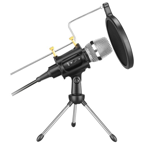 コンデンサーマイク USB式 高音質 単一指向性 PC パソコン ゲーム 配信