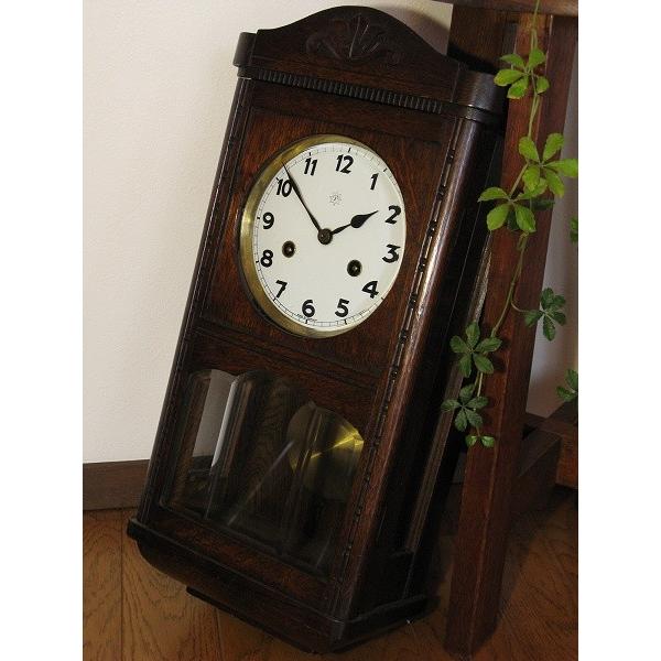 アンティーク ドイツ製 JUNGHANS ユンハンス 柱時計 掛時計 振り子時計