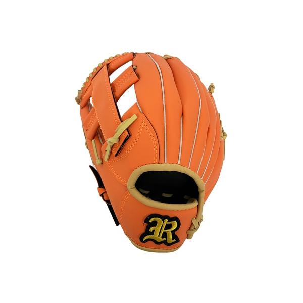 軟式野球グローブ 一般用 左利き用 軟式野球グローブ オレンジ 12
