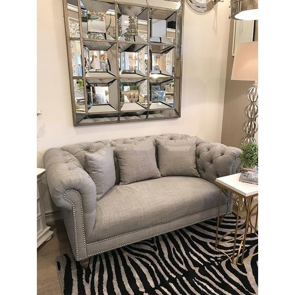 ソファー ソファ 2人掛け sofa チェスターフィールドソファ グレー