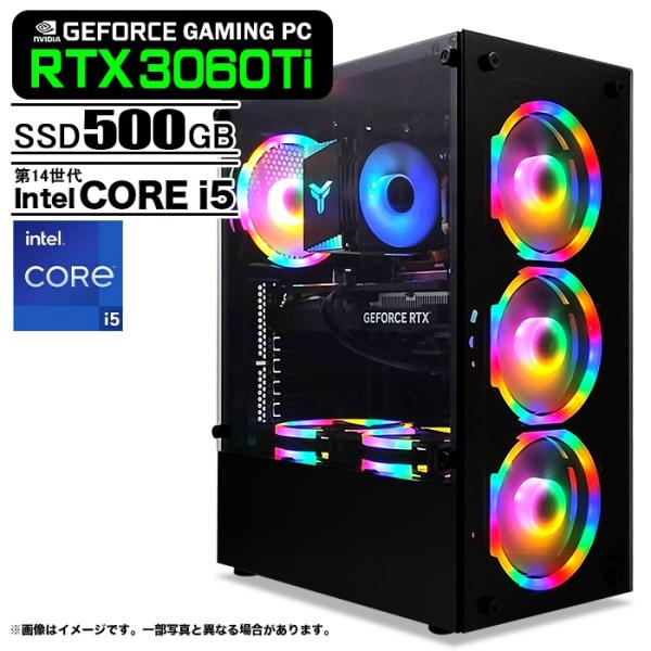 PASOUL ゲーミングPC ブラック GeForce RTX3060Ti 第14世代 Intel