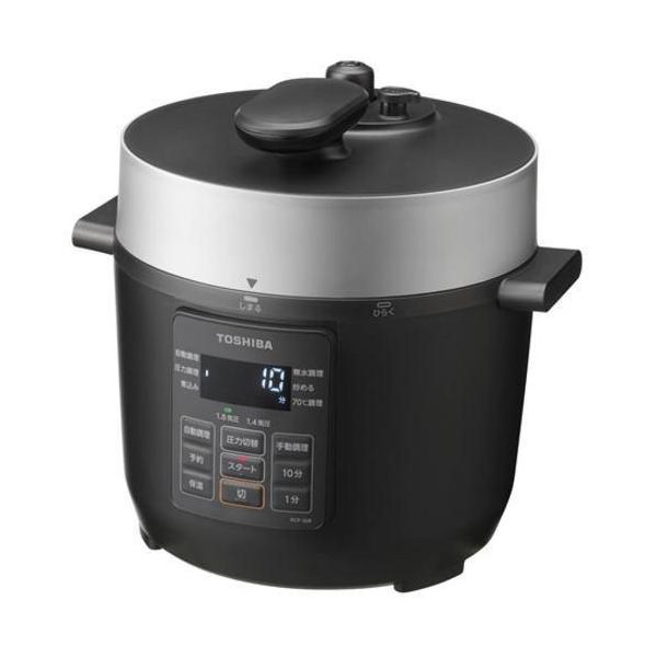 東芝(TOSHIBA) RCP-30R-K 電気圧力鍋 1台8役 3.0L ブラック : 特価COM