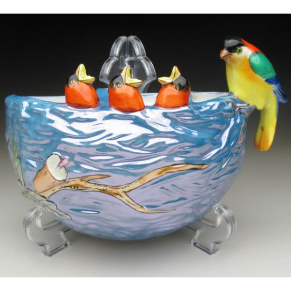 ノリタケ オールドノリタケ 鳥の巣フィギュア 壁掛け花瓶 ウォール