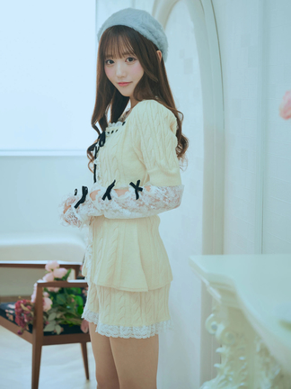 ペプラムケーブルニットSetup - Ank Rouge(アンクルージュ)の