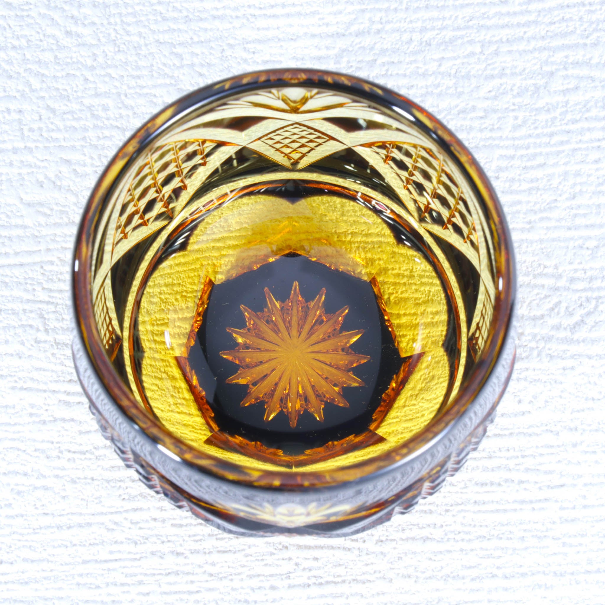 綾ガラス 酒器 | 綾切子 猪口 | 琥珀 パープル | グラスアート黒木