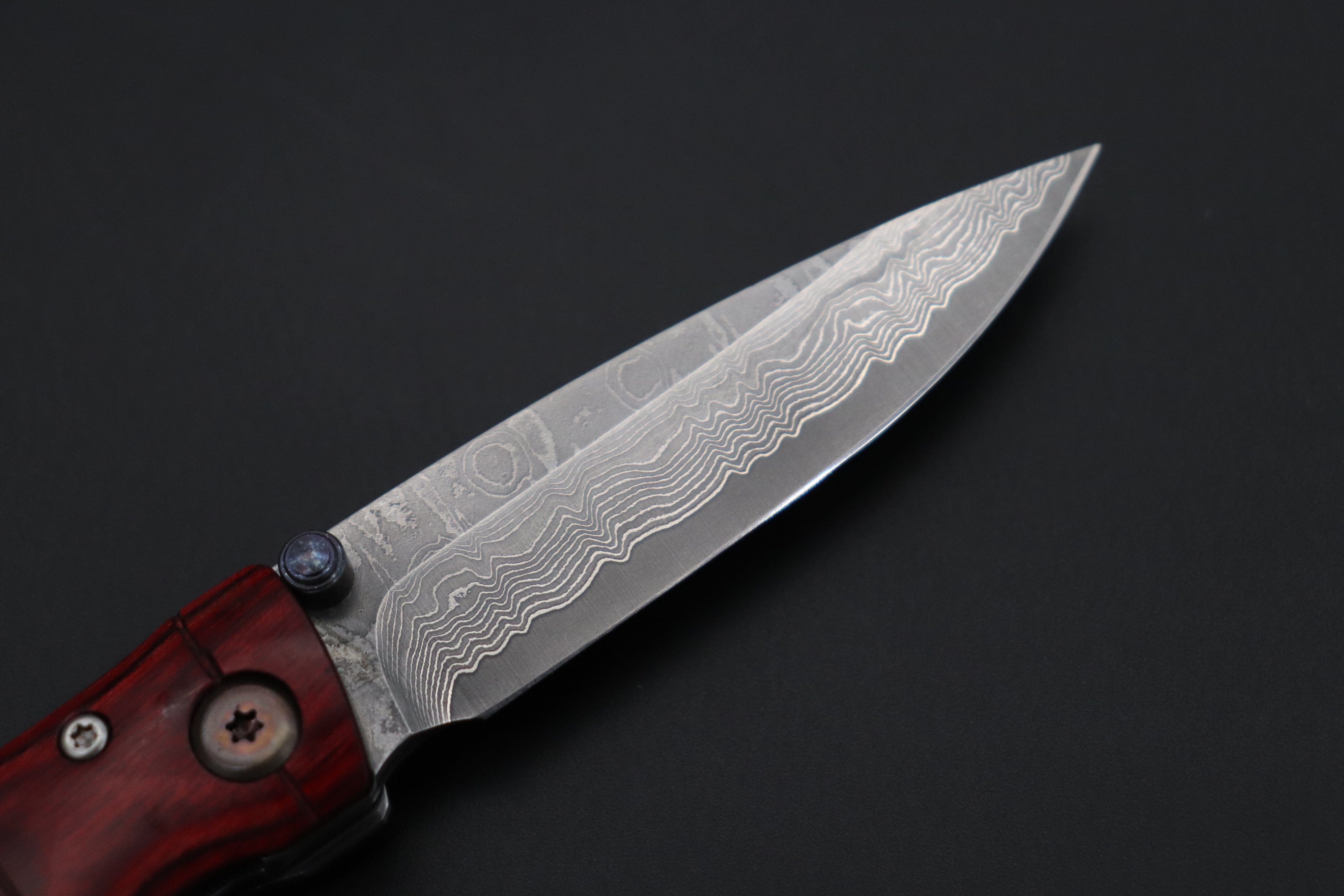 Mcusta Shinra Natural Series MC-75D TAKE VG-10 Damascus (Red-Pakka Woo