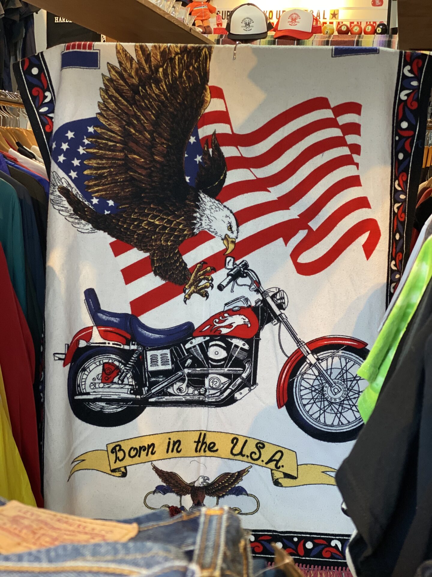 unknown バイカーデザインタペストリー ブランケット 86.5cm × 126.5cm