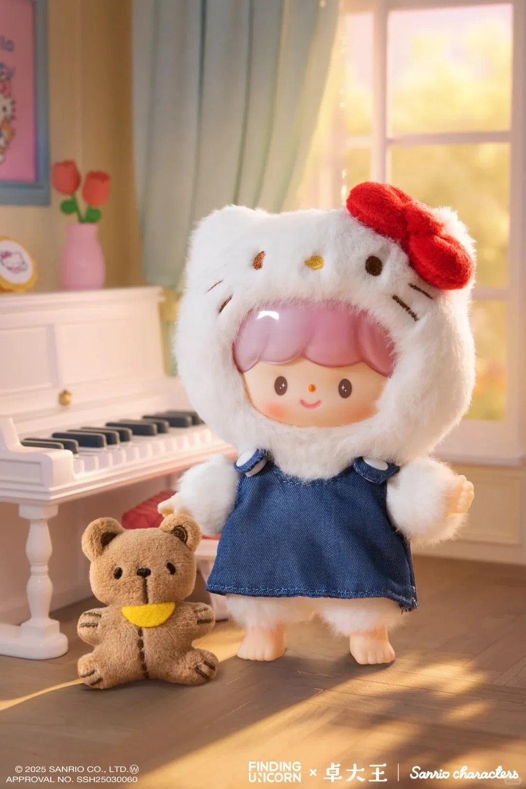 Zzoton x Sanrio Love League Buddies Series Vinyl Plush Keychain