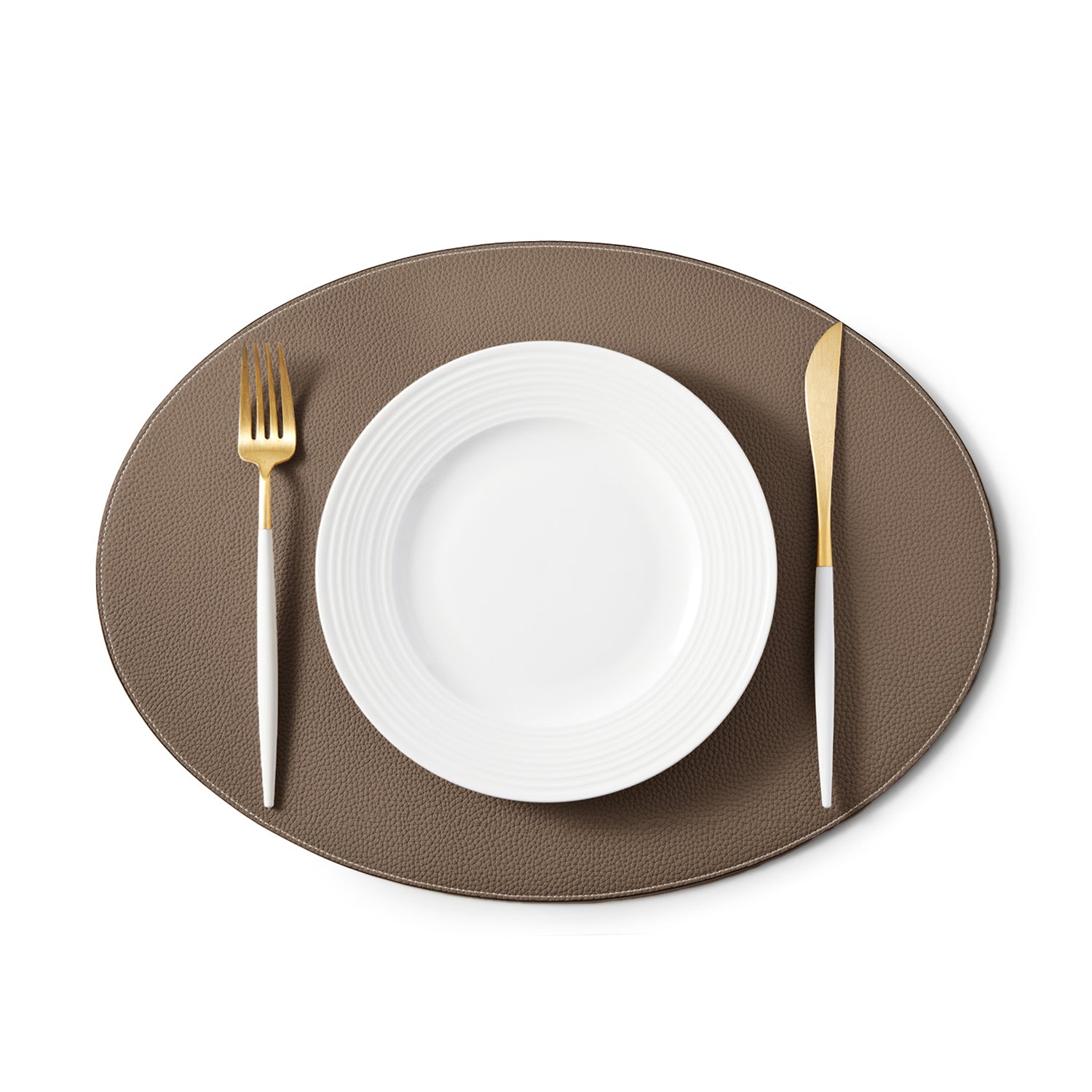 ランチョンマット (ラウンド) シュリンクレザー