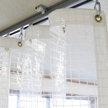 防炎糸入り透明ビニールカーテン 0.3mm厚 上村産業(上村シート) 【通販