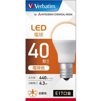 LED電球40W型E17 Verbatim(バーベイタム) クリプトン電球タイプLED電球